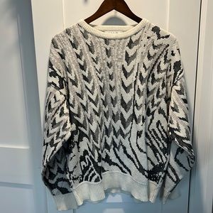 Vintage Acrylic Patterned Sweater Size XL